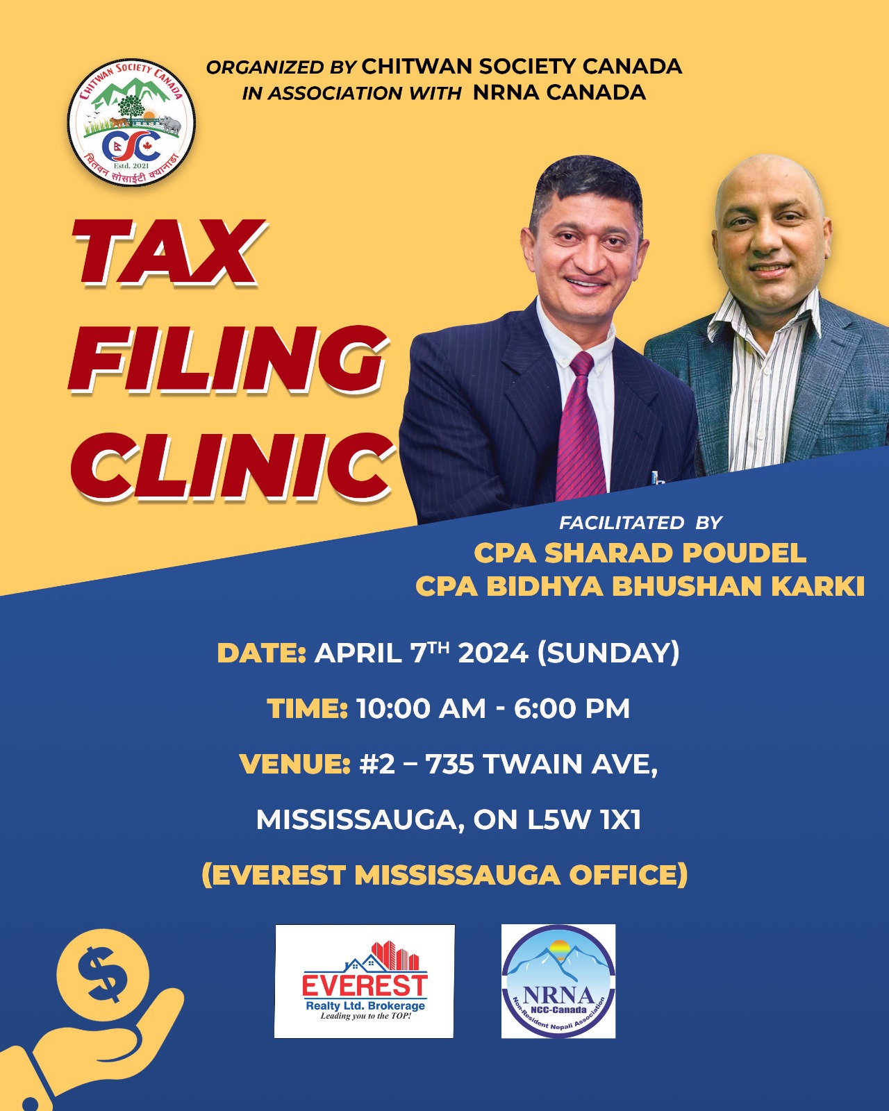 Free Tax Filing Clinic for Nepalese Students and New Commers